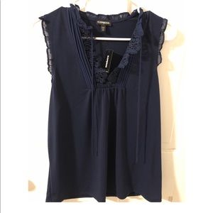 Express Navy Blue Tank Top Blouse : Medium